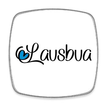Lausbua - Viereckiger Kühlschrankmagnet - Weiß - Vorne