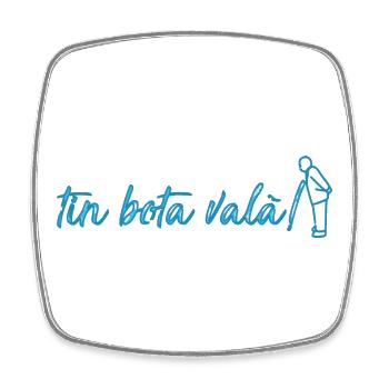 boîte bota valà - Magnet carré - blanc - Devant