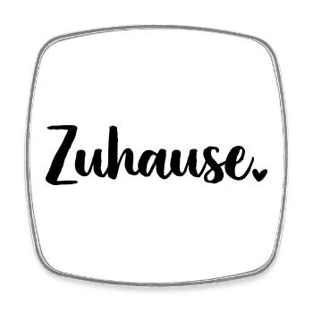 Zuhause Herz - Viereckiger Kühlschrankmagnet - Weiß - Vorne
