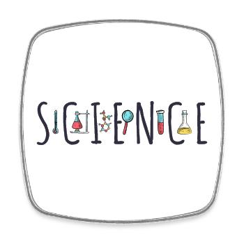 Science - Magnet carré - blanc - Devant
