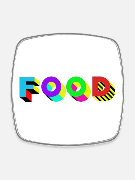 Food Food delicious - Square fridge magnet - white