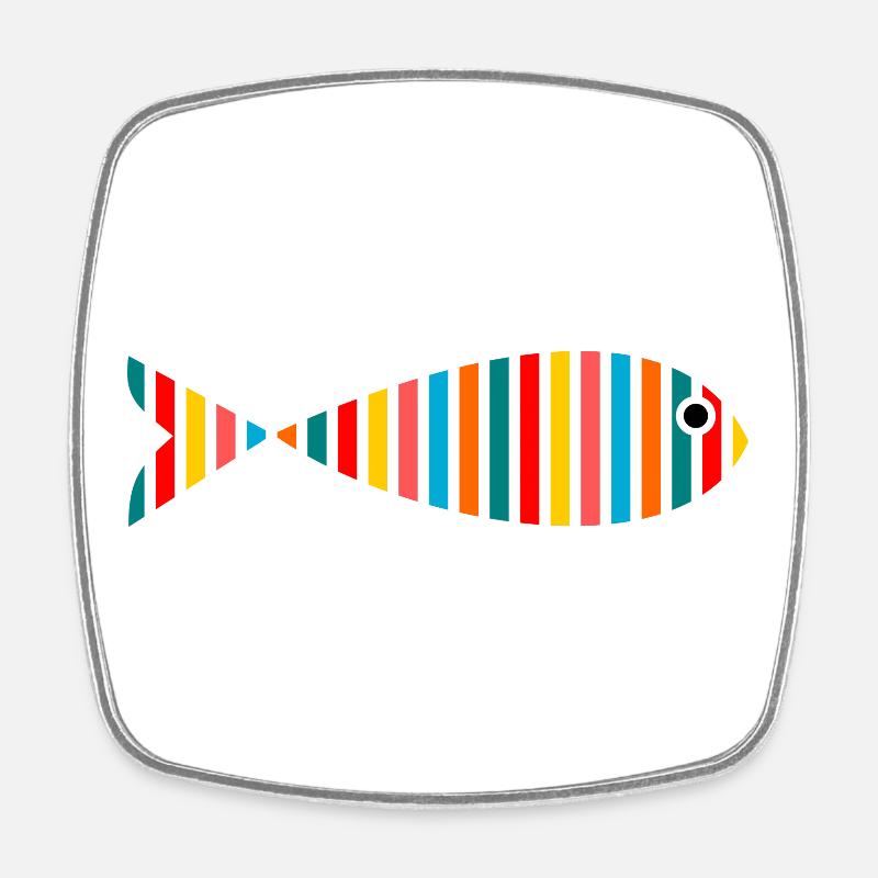 POISSON. SARDINE. POISSON. POISSON D'AVRIL. MER - Magnet carré - blanc