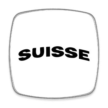Schweiz - Viereckiger Kühlschrankmagnet - Weiß - Vorne