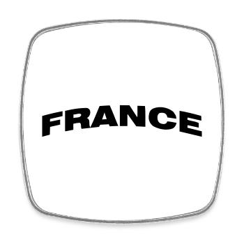 France - Magnet carré - blanc - Devant