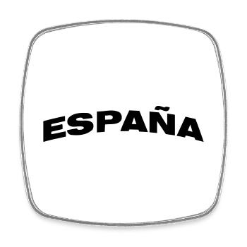 Spanien - Viereckiger Kühlschrankmagnet - Weiß - Vorne