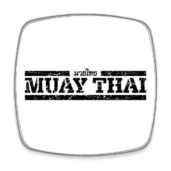 Muay Thai - Square fridge magnet - white - Front