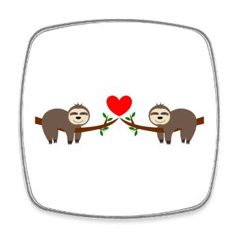 Sloth Comic - Square fridge magnet - white - Front