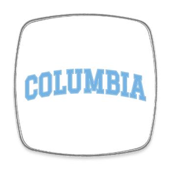 Columbia – Klassisches College-Design - Viereckiger Kühlschrankmagnet - Weiß - Vorne