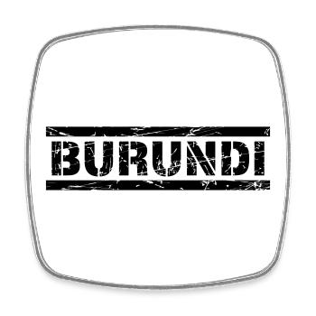 Burundi - Viereckiger Kühlschrankmagnet - Weiß - Vorne