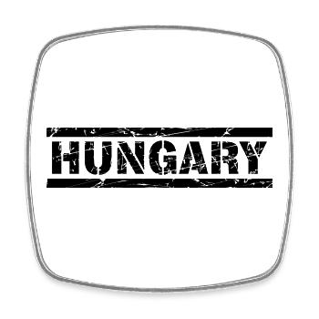 Hungary - Viereckiger Kühlschrankmagnet - Weiß - Vorne