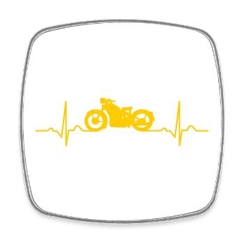 Nimbus Heartbeat - Viereckiger Kühlschrankmagnet - Weiß - Vorne