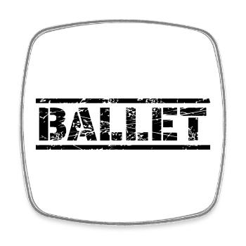 Ballet - Square fridge magnet - white - Front