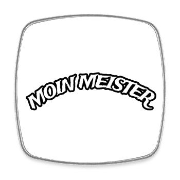Moin Meister - Viereckiger Kühlschrankmagnet - Weiß - Vorne