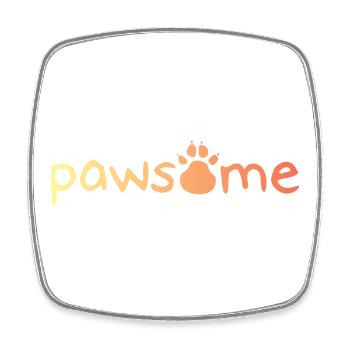 pawsome paw dog paw icon logo icon colors - Square fridge magnet - white - Front
