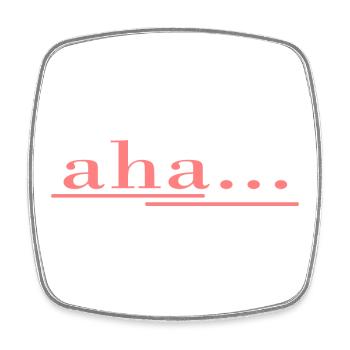 aha... c’est comme ça que ça marche ! Dire, s’amuser, un design frais - Magnet carré - blanc - Devant