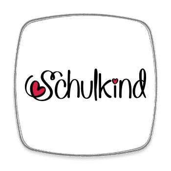 Schulkind - Viereckiger Kühlschrankmagnet - Weiß - Vorne