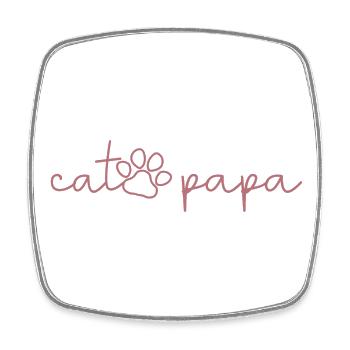 Cat Papa - Mignon Paw Cat Lover Papa Propriétaire de chat - Magnet carré - blanc - Devant