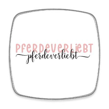 Pferdeverliebt Pferd Pferdemädchen Reiten Geschenk - Viereckiger Kühlschrankmagnet - Weiß - Vorne