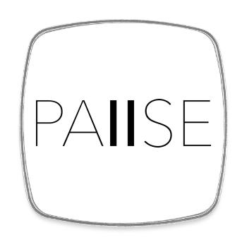 PAIISE - Magnet carré - blanc - Devant