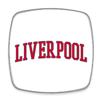 Liverpool Varsity Lettering Design - Square fridge magnet - white - Front