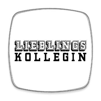 Lieblingskollegin Tshirt black - Viereckiger Kühlschrankmagnet - Weiß - Vorne