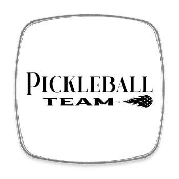 Pickleball - Viereckiger Kühlschrankmagnet - Weiß - Vorne