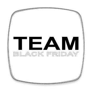 Team Black Friday - Viereckiger Kühlschrankmagnet - Weiß - Vorne