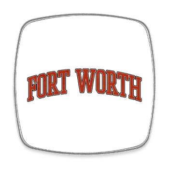 Fort Worth University Arch - Square fridge magnet - white - Front