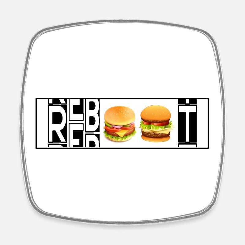 REBOOT - Square fridge magnet - white