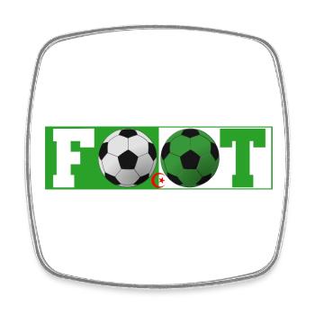 FootFootball Algérie - Magnet carré - blanc - Devant