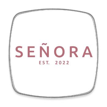 Señora Est. 2022 Mariage avec douche nuptiale - Magnet carré - blanc - Devant