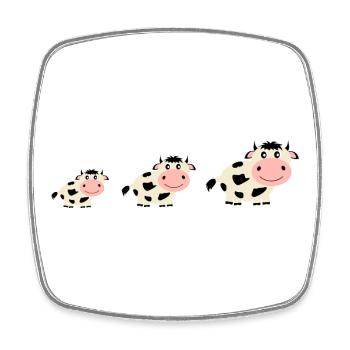 Bande dessinée Vaches Vaches - Magnet carré - blanc - Devant