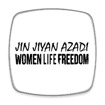 jin jiyan azadi women life freedom iran - Viereckiger Kühlschrankmagnet - Weiß - Vorne