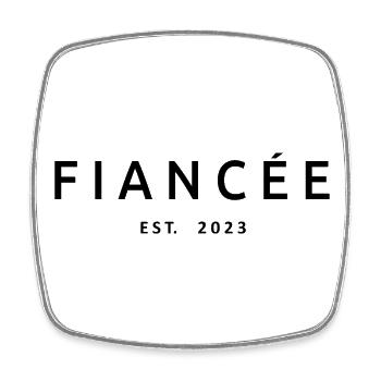 Fiancée Est. 2023 Engagement Bridal Shower Wedding - Square fridge magnet - white - Front