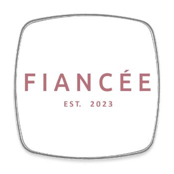 Fiancée Est. 2023 Fiançailles Douche nuptiale Mariage - Magnet carré - blanc - Devant