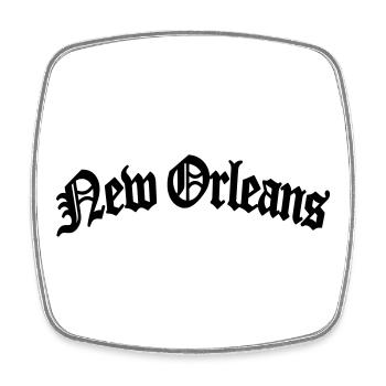 new orleans - Viereckiger Kühlschrankmagnet - Weiß - Vorne