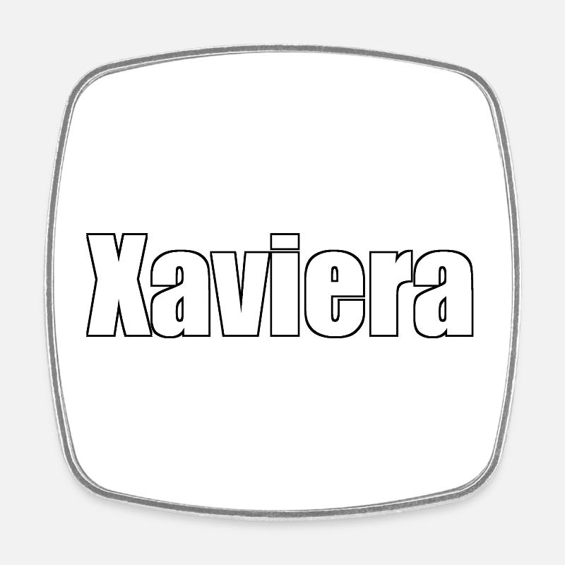 Xaviera - Magnet carré - blanc