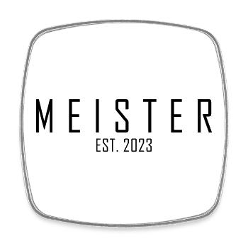 Meister EST. 2023 - Viereckiger Kühlschrankmagnet - Weiß - Vorne