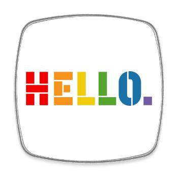 LGBT Rainbow shirt hello, LGBT lgbtqi queer - Viereckiger Kühlschrankmagnet - Weiß - Vorne