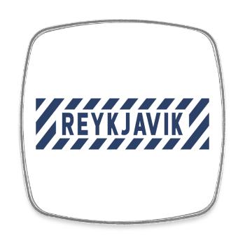 Reykjavik - Viereckiger Kühlschrankmagnet - Weiß - Vorne
