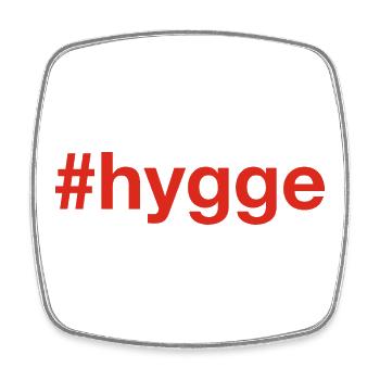 HYGGE Hashtag Dänemark Denmark - Square fridge magnet - white - Front