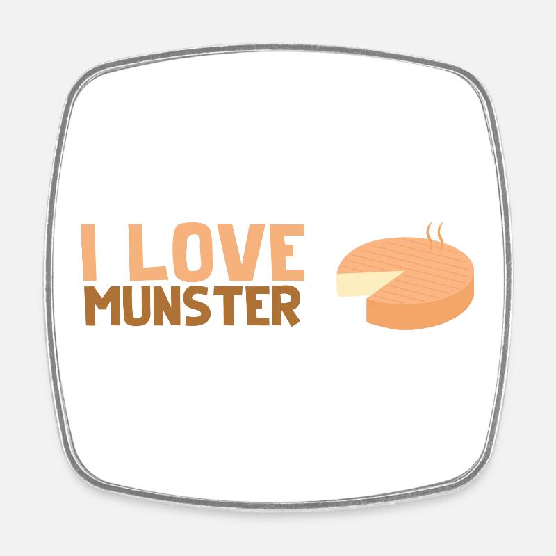 I Love munster - Magnet carré - blanc