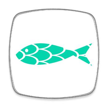 SARDINE. FISH. APRIL FOOL. EASTER. SEA - Square fridge magnet - white - Front