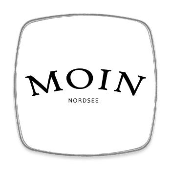 Moin Nordsee - Viereckiger Kühlschrankmagnet - Weiß - Vorne