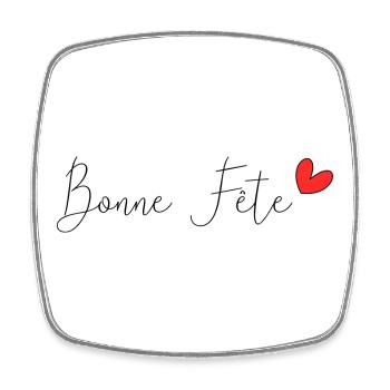 BONNE FÊTE PAPA,PAPA,FÊTE DES PÈRES,BONNE FÊTE - Magnet carré - blanc - Devant