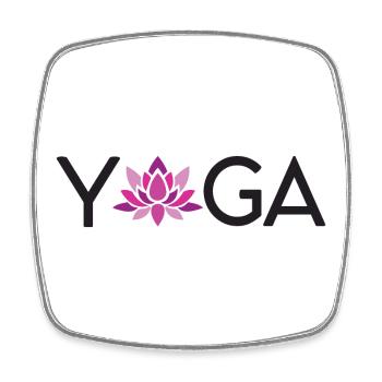 Yoga Geschenkidee - Viereckiger Kühlschrankmagnet - Weiß - Vorne