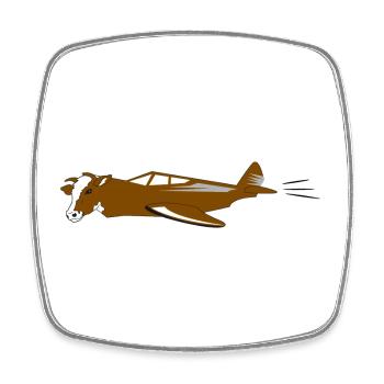 cow Air | flying cow - Square fridge magnet - white - Front