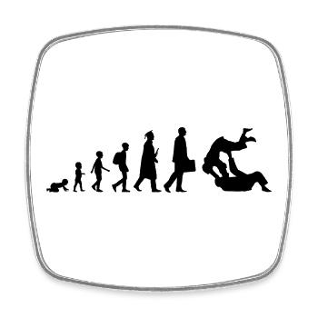 Entwicklung des Judo - Viereckiger Kühlschrankmagnet - Weiß - Vorne