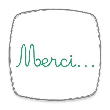 MERCI. THANKS. THANK YOU. ANNIVERSAIRE. MAÎTRESSE. - Magnet carré - blanc - Devant