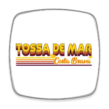 Tossa de mar commercial Costa Brava Design - Square fridge magnet - white - Front